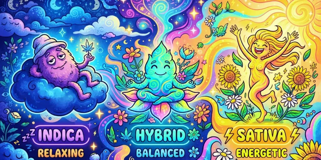 Indica vs Sativa vs Hybrid: A Simple Guide to Cannabis Strains