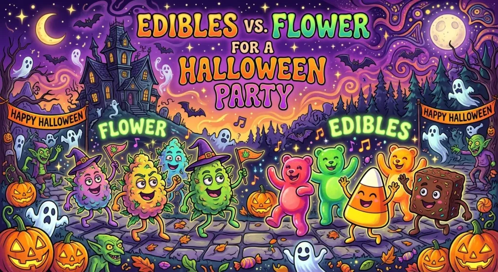 Edibles vs. Flower for Halloween: Choosing the Right High for Your Spooky Soirée